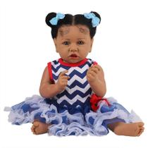 Boneca Reborn HOOMAI Afro-American Girl 58 cm com roupas