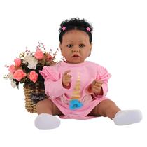 Boneca Reborn HOOMAI afro-americana 58 cm com corpo de tecido Boneca Reborn HOOMAI afro-americana 58 cm com corpo de tecido