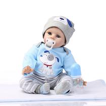 Boneca Reborn iCradle Lifelike 45 cm de silicone macio Boy 3+