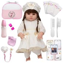 Boneca Reborn Infantil Grande Adora Loira 100% Silicone Luxo Boneca Reborn Infantil Grande Adora Loira 100% Silicone Luxo