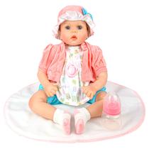 Boneca Reborn Kiki Com Chupeta Magnética Fralda E Mamadeira