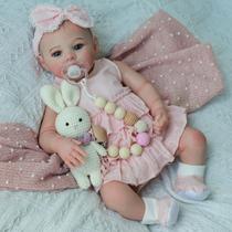 Boneca Reborn KSBD Meadow de 45 cm com corpo macio e conjunto de presente