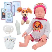Boneca Reborn Lívia Recém Nascida 100% Silicone + Acessórios