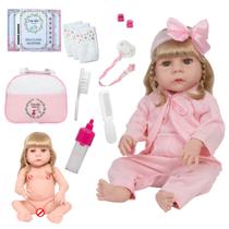 Boneca Reborn Loira Abigail Fofinha 100% Vinil Pode Banho Boneca Reborn Loira Abigail Fofinha 100% Vinil Pode Banho