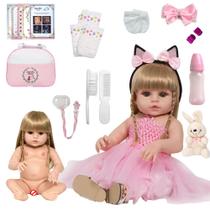 Boneca Reborn Loira Bailarina Corpo 100% Vinil Bolsa Itens Boneca Reborn Loira Bailarina Corpo 100% Vinil Bolsa Itens