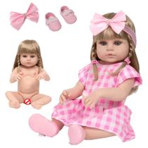 Boneca Reborn Loira Barbie Gatinha Corpo de Vinil Infantil Boneca Reborn Loira Barbie Gatinha Corpo de Vinil Infantil