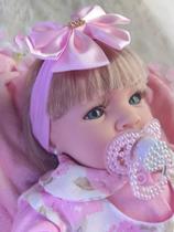 Boneca Reborn Loira Bebê Realista Silicone Luxo Itens Pronta Entrega Menina Boneca Bebê Reborne Bebe Reborn Boneca Miçanga