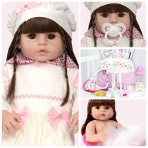 Boneca Reborn Luxo Menina Realista Enxoval Com 24 Acessórios Boneca Reborn Luxo Menina Realista Enxoval Com 24 Acessórios