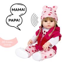 Boneca Reborn Menina Girafinha 100% de Vinil Fala 30 Frases