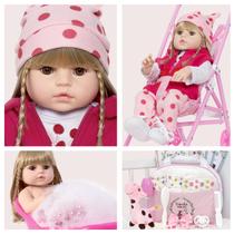 Boneca Reborn Menina Girafinha Recem Nascida Com Carrinho Boneca Reborn Menina Girafinha Recem Nascida Com Carrinho