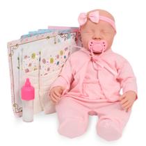 Boneca Reborn Menina Linda Olhos Fechados Com Kit Itens Boneca Reborn Menina Linda Olhos Fechados Com Kit Itens