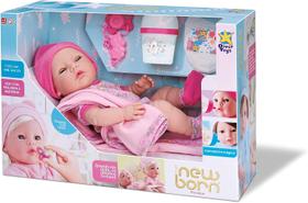 Boneca Reborn Menina Premium Mamadeira Mágica Chupeta Led (Sem cabelo) - Diver toys