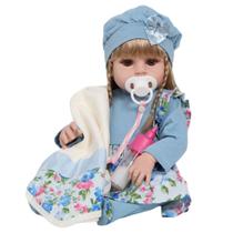 Boneca Reborn Menina Princesa Articulado Com Acessórios 46cm