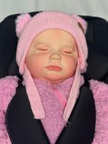 Boneca reborn menina realista com roupinha e chupeta magnética e acessórios