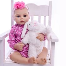 Boneca Reborn Menina Realista Roupinhas Acessórios New Happy Boneca Reborn Menina Realista Roupinhas Acessórios New Happy