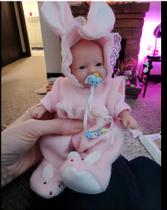 Boneca Reborn Miaio de silicone de corpo inteiro de 7 polegadas com roupas