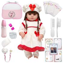 Boneca Reborn Nicole Com Bolsa Lindos Itens Olho Castanho Boneca Reborn Nicole Com Bolsa Lindos Itens Olho Castanho