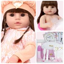 Boneca Reborn Nicole Recém Nascida Pode Dar Banho 20 Itens Boneca Reborn Nicole Recém Nascida Pode Dar Banho 20 Itens