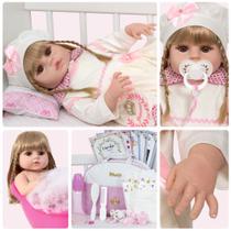 Boneca Reborn Pode Dar Banho Enxoval Completo