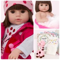 Boneca Reborn Princesa Enxoval Girafa Corpo Vinil Com Itens Boneca Reborn Princesa Enxoval Girafa Corpo Vinil Com Itens