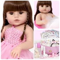Boneca Reborn Princesa Laura Bailarina Fofa Com Acessórios