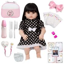 Boneca Reborn Princesa Laura Morena Com Lindos Itens