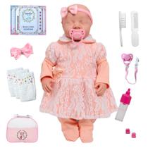 Boneca Reborn Princesa Realista 100% Silicone Bolsa Enxoval Boneca Reborn Princesa Realista 100% Silicone Bolsa Enxoval