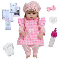 Boneca Reborn Princesa Valentina Com Itens Pode Molhar