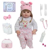 Boneca Reborn Princesa Valentina Conjunto Coração + Bolsa Boneca Reborn Princesa Valentina Conjunto Coração + Bolsa