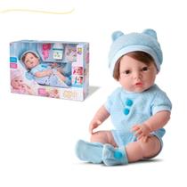 Boneca reborn que fecha os olhos bebe reborni com cabelo boneco riborne menino menina real riborni com acessórios