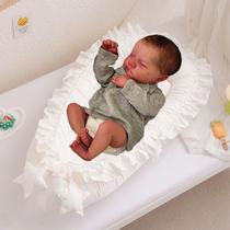 Boneca Reborn QXYIXZ 49 cm de silicone realista de corpo inteiro