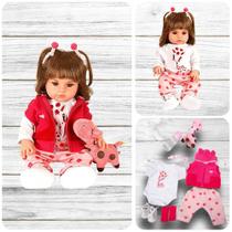 Boneca Reborn Real Realista C/ Roupinha + Acessórios Premium