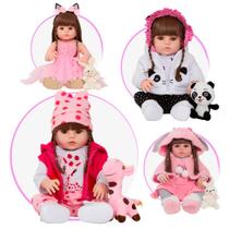 Boneca Reborn Realista 100% Silicone Linda Coleção Bichinhos