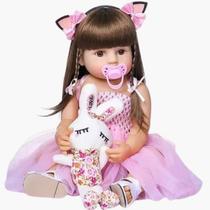 Boneca Reborn Realista 100% Silicone Pode dar Banho NewHappy