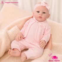 Boneca Reborn Realista 100% Vinil 48cm Pode Dar Banho