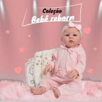 Boneca Reborn Realista 100% Vinil 48cm Pode Dar Banho