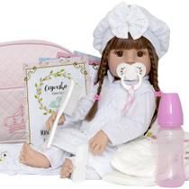 Boneca Reborn Realista Abigail + Enxoval Completo 14 Itens