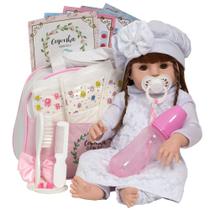 Boneca Reborn Realista Abigail + Enxoval Completo 14 Itens