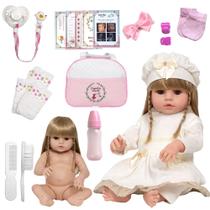 Boneca Reborn Realista Baby Alive Loira Corpo de Vinil 46cm