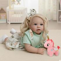Boneca Reborn Realista Bebe Corpo de Silicone NEW HAPPY