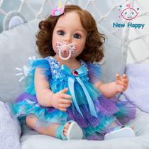 Boneca Reborn Realista Corpo de Silicone New Happy