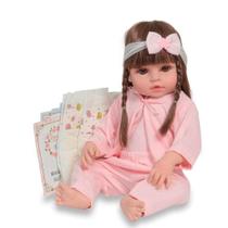 Boneca Reborn Realista Corpo de Vinil Princesa Fofinha