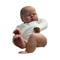 Boneca Reborn Realista De 19 Polegadas, Corpo De Pano Macio, Cabelo Pintado À Mão, Brinquedo De Bebê