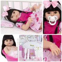 Boneca Reborn Realista Fofa 20 Itens Bolsa Maternidade Banho Boneca Reborn Realista Fofa 20 Itens Bolsa Maternidade Banho