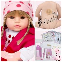 Boneca Reborn Realista Girafinha Loira Fala 30 Frases Itens Boneca Reborn Realista Girafinha Loira Fala 30 Frases Itens