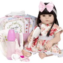 Boneca Reborn Realista Laura Morena Fofa Enxoval Completo