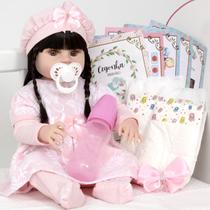 Boneca Reborn Realista Laura Morena Fofa + Lindo Enxoval