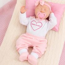 Boneca Reborn Realista Lívia Roupinha Sonho de Amor 11 Itens Boneca Reborn Realista Lívia Roupinha Sonho de Amor 11 Itens