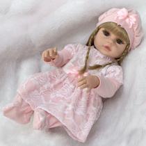 Boneca Reborn Realista Loira Corpo Silicone 52cm 13 Itens Boneca Reborn Realista Loira Corpo Silicone 52cm 13 Itens
