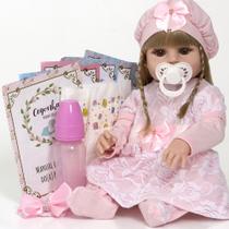 Boneca Reborn Realista Loira Corpo Silicone 52cm 13 Itens Boneca Reborn Realista Loira Corpo Silicone 52cm 13 Itens